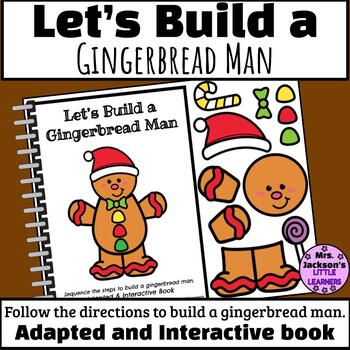 Preview of Build a Gingerbread Man Adapted and Interactive Book