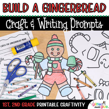 Preview of Disguise a Gingerbread Man Craft, Template, December Christmas Writing Activity