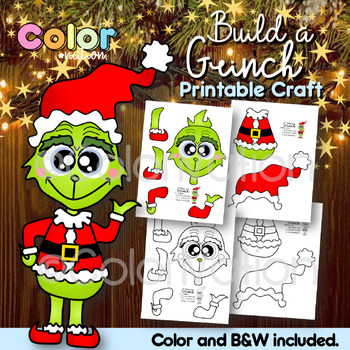 Build The Grinch Coloring Pages (Free Printable) - Kids Craft Room