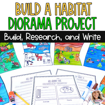 Preview of Build a Habitat Pop Up Craft Diorama Science and Writing Project