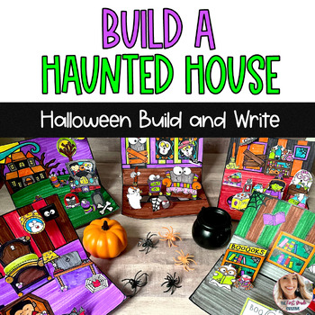 Preview of Build a Haunted House Halloween Pop Up Crafts and Writing Activities
