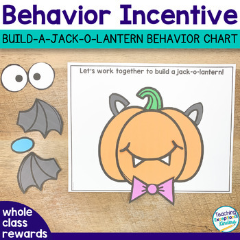 Preview of Build a Jack-o-Lantern Behavior Charts | Halloween Whole Class Reward System