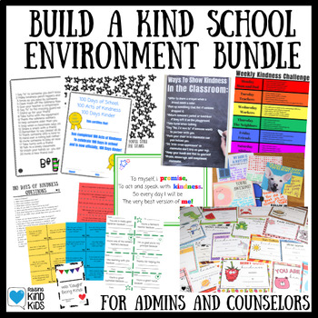 Preview of Build a Kind School Environment Bundle for School Counselors and Admins