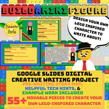 Preview of Build a (LEGO-inspired) MiniFigure: Google Slides Writing 
