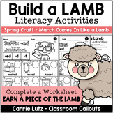 Build a Lamb Spring Literacy Craft – 1st Grade ELA Sub Plans