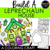 Build a Leprechaun House Craft: St Patrick's Day Coloring 