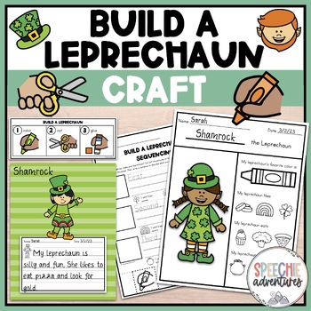 Preview of Build a Leprechaun St. Patrick's Day Craft for Speech Therapy
