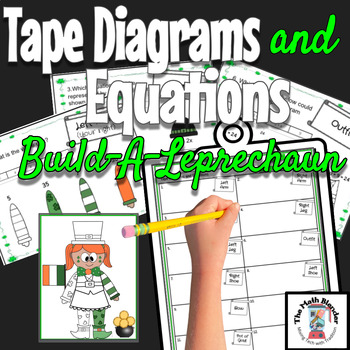 Preview of Build a Leprechaun for St. Patrick's Day Equations and Tape Diagrams