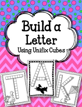 Preview of Build a Letter! Linking Cubes. ABCs. Alphabet. Interlocking Counting Cubes