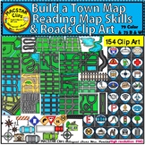 Build a Town Map - Reading Map Skills & Roads Clip Art