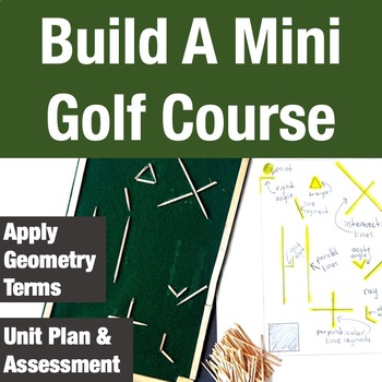 Preview of Build a Mini Golf Course: Learn Geometry Vocabulary with Real World Math Project