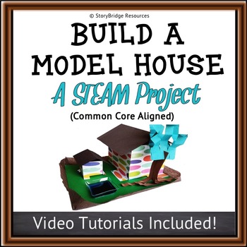 Preview of Build a Model House STEAM Activity-Measure Area, Perimeter, Volume and More!