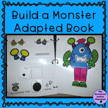 Preview of Build a Monster Adapted Book Anytime Use for Autism and Special Education