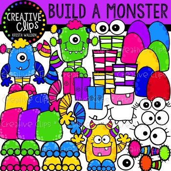 Preview of Build a Monster Clipart {Creative Clips Clipart}