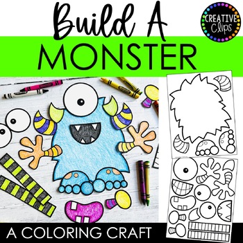 Preview of Build a Monster Craft: Monster Coloring Pages