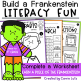 Build a Monster Literacy First Grade Halloween Craft & Worksheets