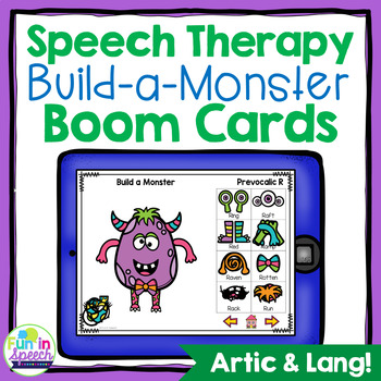 Preview of Build a Monster Speech Therapy Boom Cards