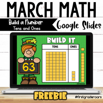 Preview of Build a Number St. Patrick's Day Digital March Freebie Google Slides