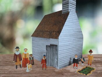 Preview of Build a House, a Plymouth Colony Pilgrim Unit Plan Activity, Mayflower Craft