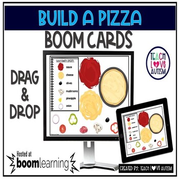 Preview of Build a Pizza Boom Cards