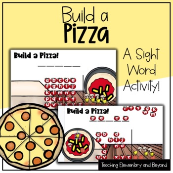 Build a Pizza: Mystery Sight Word Hangman Twist Game | Digital Literacy