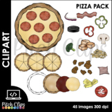 Build a Pizza Pack - Pizza clipart - Pizza clip art - Pizz