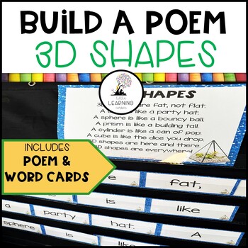Preview of Build a Poem  - 3D Shapes -  Pocket Chart Center