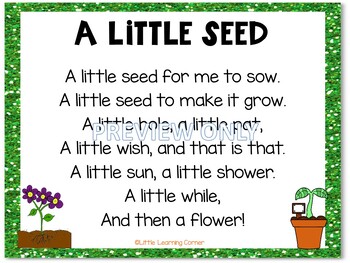 Build a Poem ~ A Little Seed ~ Pocket Chart Center by Sarah Griffin