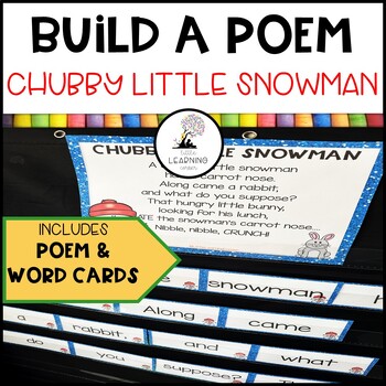 Preview of Build a Poem ~ Chubby Little Snowman - Pocket Chart Poetry Center