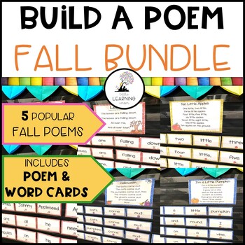 Preview of Build a Poem - Fall Pocket Chart Poetry Centers