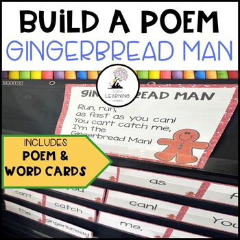 Preview of Build a Poem ~ Gingerbread Man ~ Pocket Chart Center