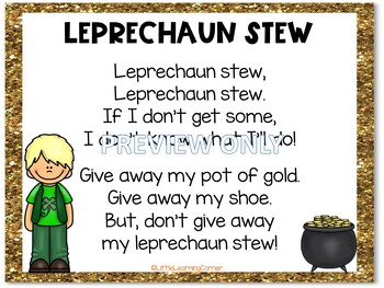 Build a Poem ~ Leprechaun Stew ~ St. Patrick's Day Pocket Chart Center