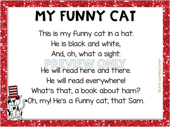Build a Poem - My Funny Cat - Pocket Chart Poetry Center | TpT