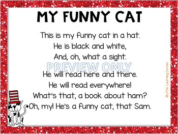 Build a Poem - My Funny Cat - Pocket Chart Poetry Center | TPT