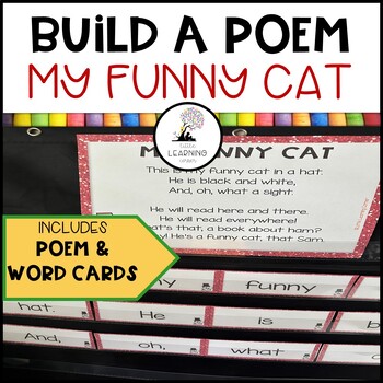 Preview of Build a Poem - My Funny Cat - Pocket Chart Poetry Center