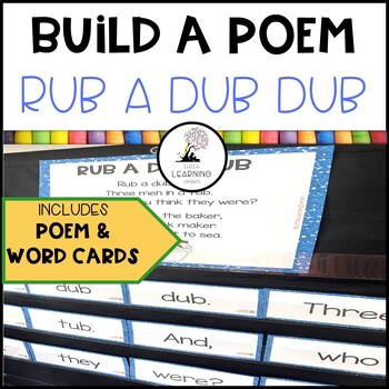 Preview of Rub a Dub Dub | Build a Poem | Nursery Rhymes Pocket Chart Center