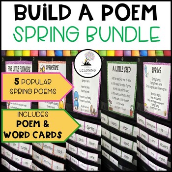 Preview of Build a Poem Spring Pocket Chart Poems - Bundle