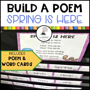 Build a Poem ~ Spring is Here ~ Pocket Chart Center by Little Learning ...