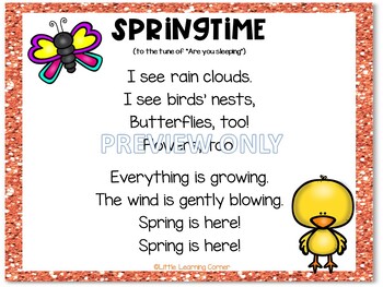 Build a Poem ~ Springtime ~ Pocket Chart Center by Little Learning Corner