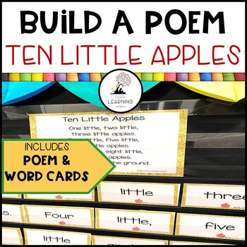 Preview of Build a Poem  Ten Little Apples - Pocket Chart Center