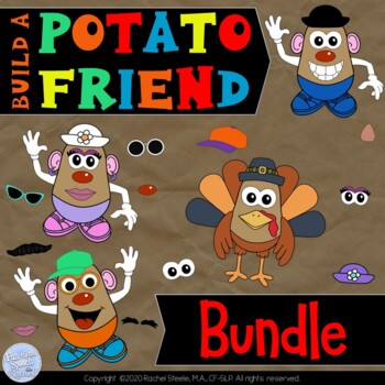 Preview of Build a Potato Friend Clip Art - Growing Bundle!