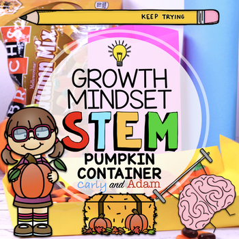 Preview of Pumpkin Candy Container Growth Mindset Halloween STEM Activity