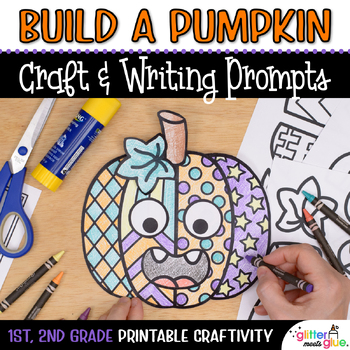 Preview of Build a Pumpkin Craft & No Prep Halloween Writing Activities for October