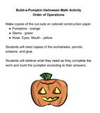 Build-a-Pumpkin Math Activity (Order of Operations)