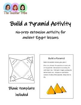 Preview of Build a Pyramid Craft No-Prep Ancient Egypt Extension