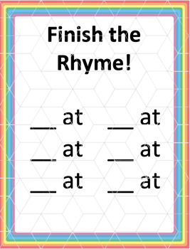Preview of Build-a-Rhyme Worksheet
