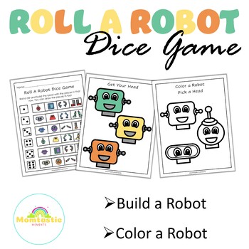 Preview of Build a Robot Dice and Coloring Game