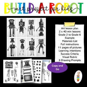Preview of Build a Robot Printable Art Lesson Plan