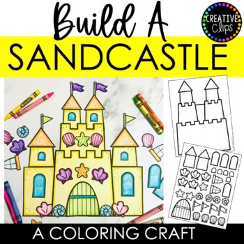 Preview of Build a Sandcastle Craft: Summer Coloring Pages
