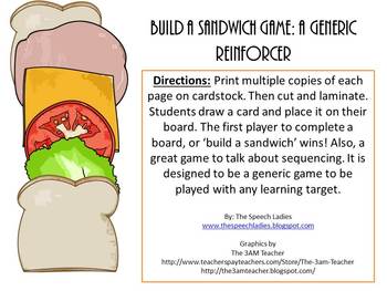 Build a Sandwich: A Generic Game